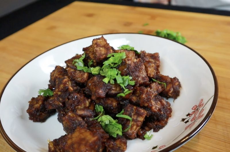 Tempeh With Black Dates 