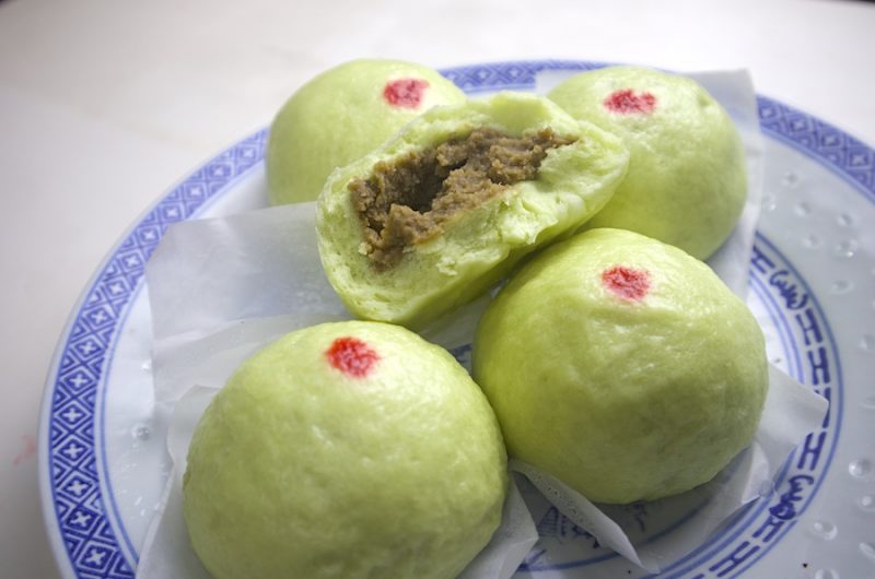 Pandan Green Bean Bao